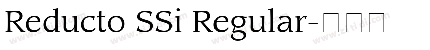 Reducto SSi Regular字体转换